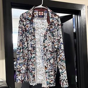 Colorful Patterned Button-Up Shirt